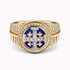 Diamond Jerusalem Cross Ring