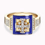 Diamond Jerusalem Cross Ring