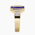 14K Yellow Gold Ring set with 0.20Ct. Diamonds and Enamel Coating