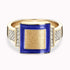 14K Yellow Gold Ring set with 0.20Ct. Diamonds and Enamel Coating
