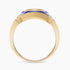 14K Yellow Gold Ring set with 0.20Ct. Diamonds and Enamel Coating