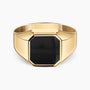 14K Yellow Gold Ring set with an Onyx center Stone