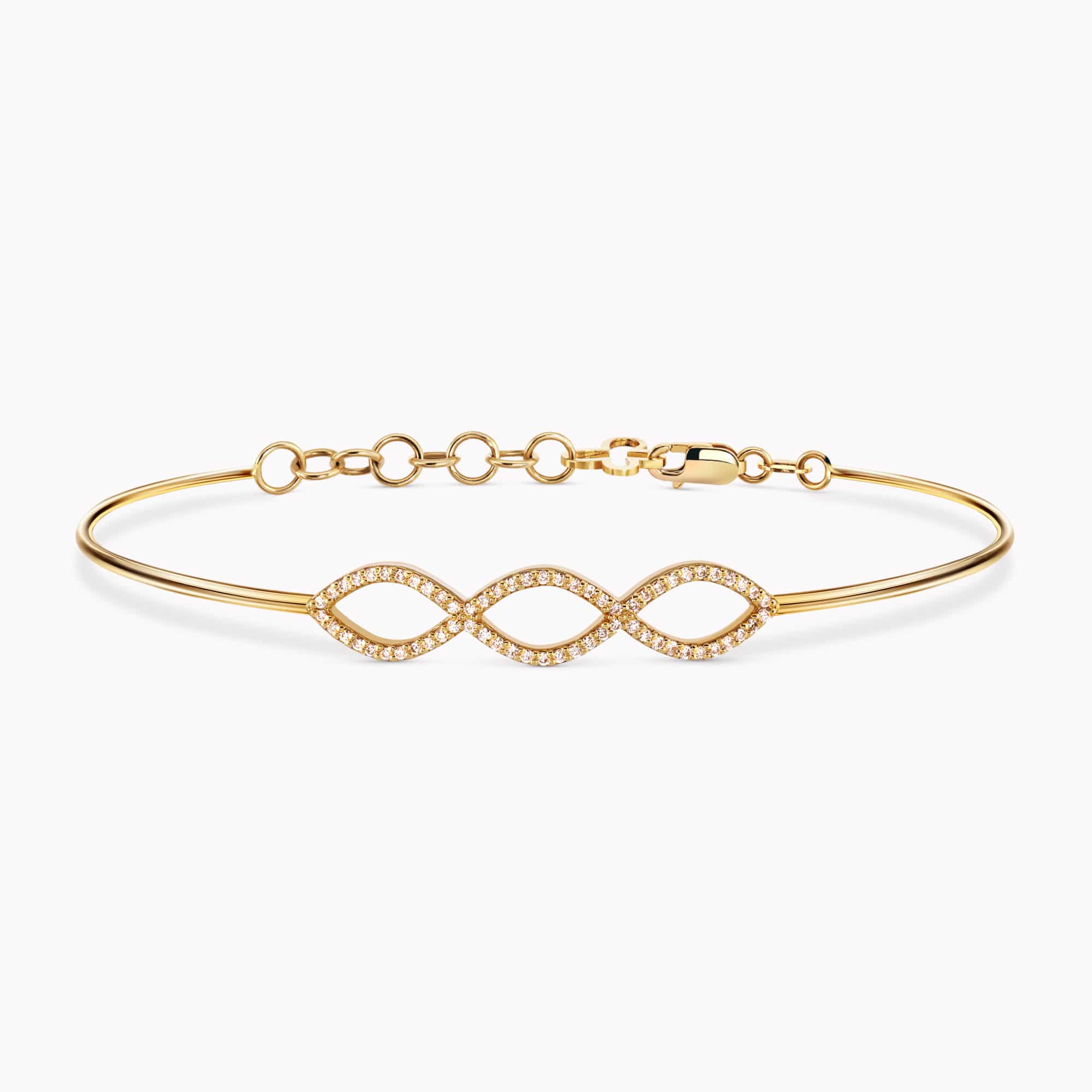 0.31Ct Diamonds in 14K Yellow Gold Bracelet