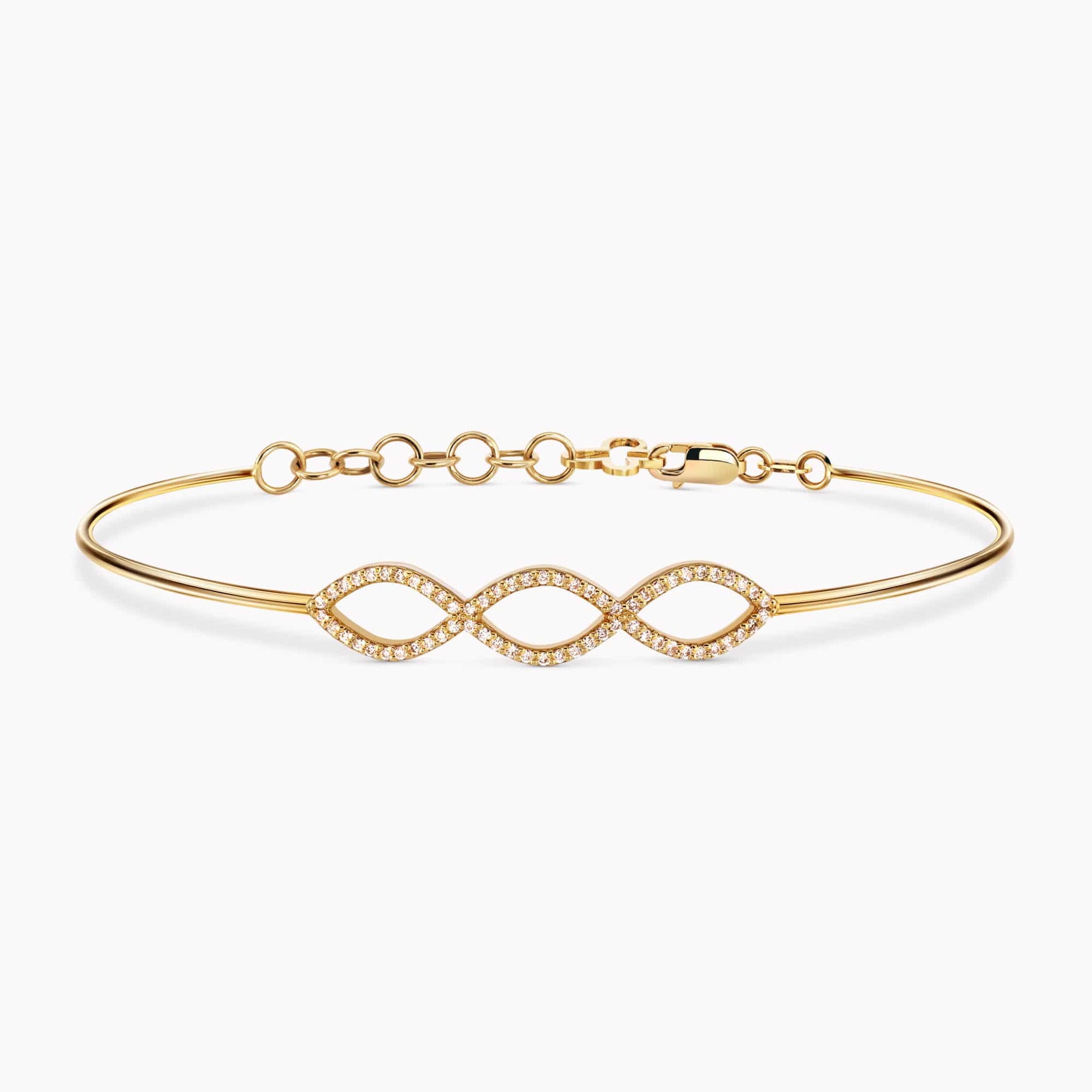 0.31Ct Diamonds in 14K Yellow Gold Bracelet