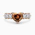 A Beautiful 2.30Ct. Fancy Dark Brown Heart shaped center