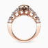 A Beautiful 2.30Ct. Fancy Dark Brown Heart shaped center