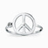 14K White Gold "Peace" Ring with 0.01Ct. Diamond