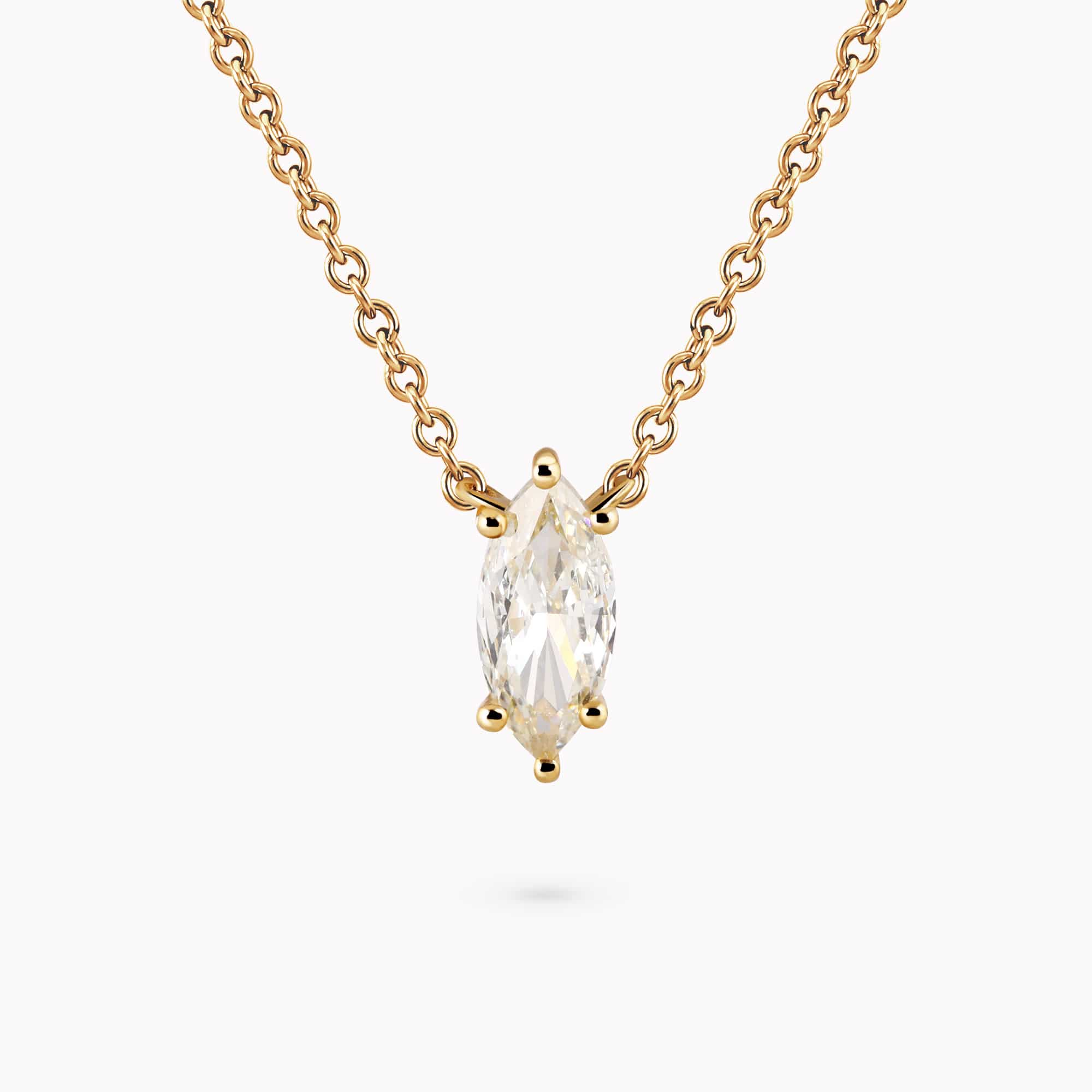 0.73Ct. Marquise Cut Diamond mounted in 14K Yellow Gold