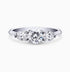 A ring, 14K gold, set with a center round cut diamond