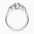 A ring, 14K gold, set with a center round cut diamond