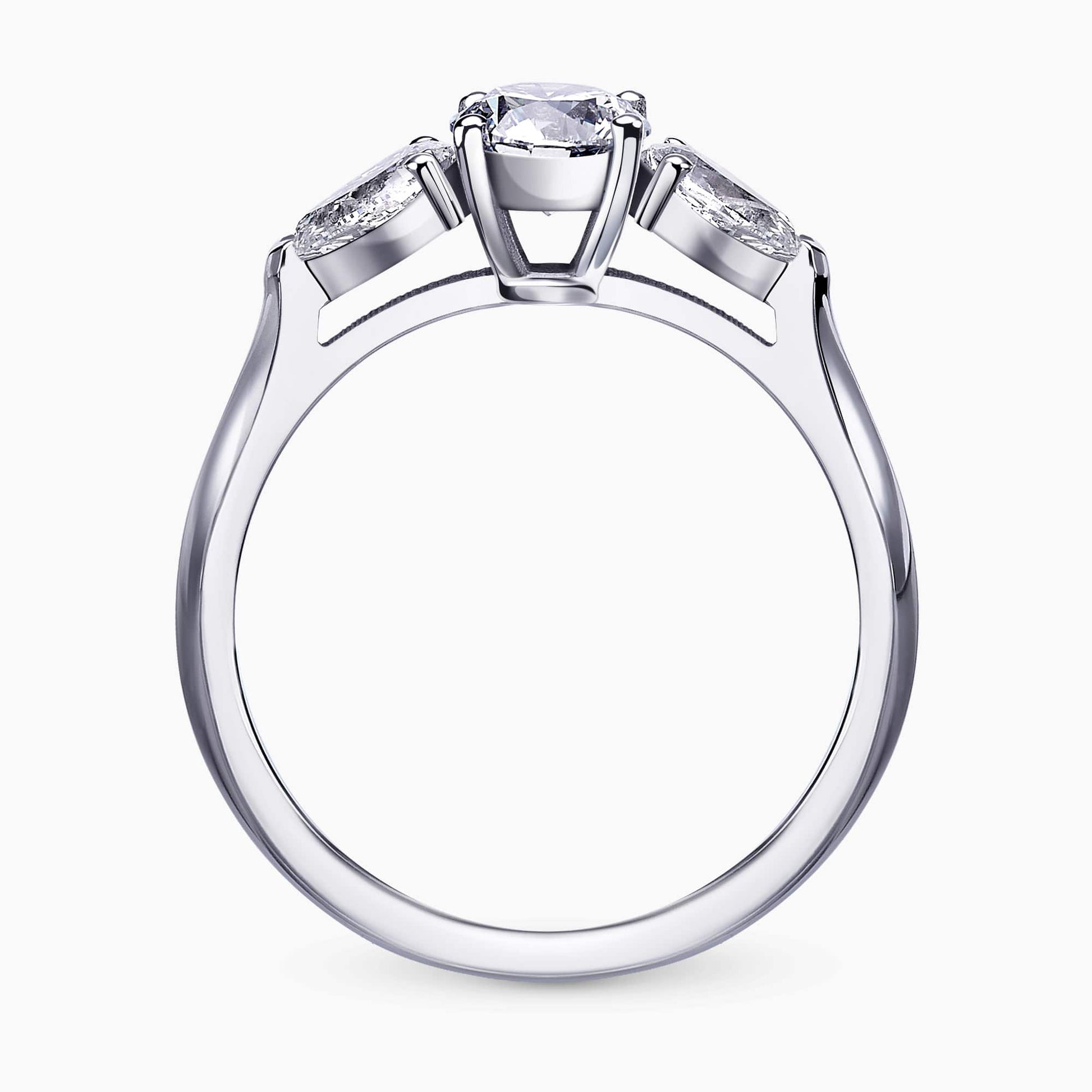 A ring, 14K gold, set with a center round cut diamond