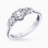 A ring, 14K gold, set with a center round cut diamond