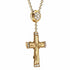 14K gold cross Necklace set with 0.17 ct Round cut diamonds
