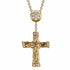 14K gold cross Necklace set with 0.17 ct Round cut diamonds