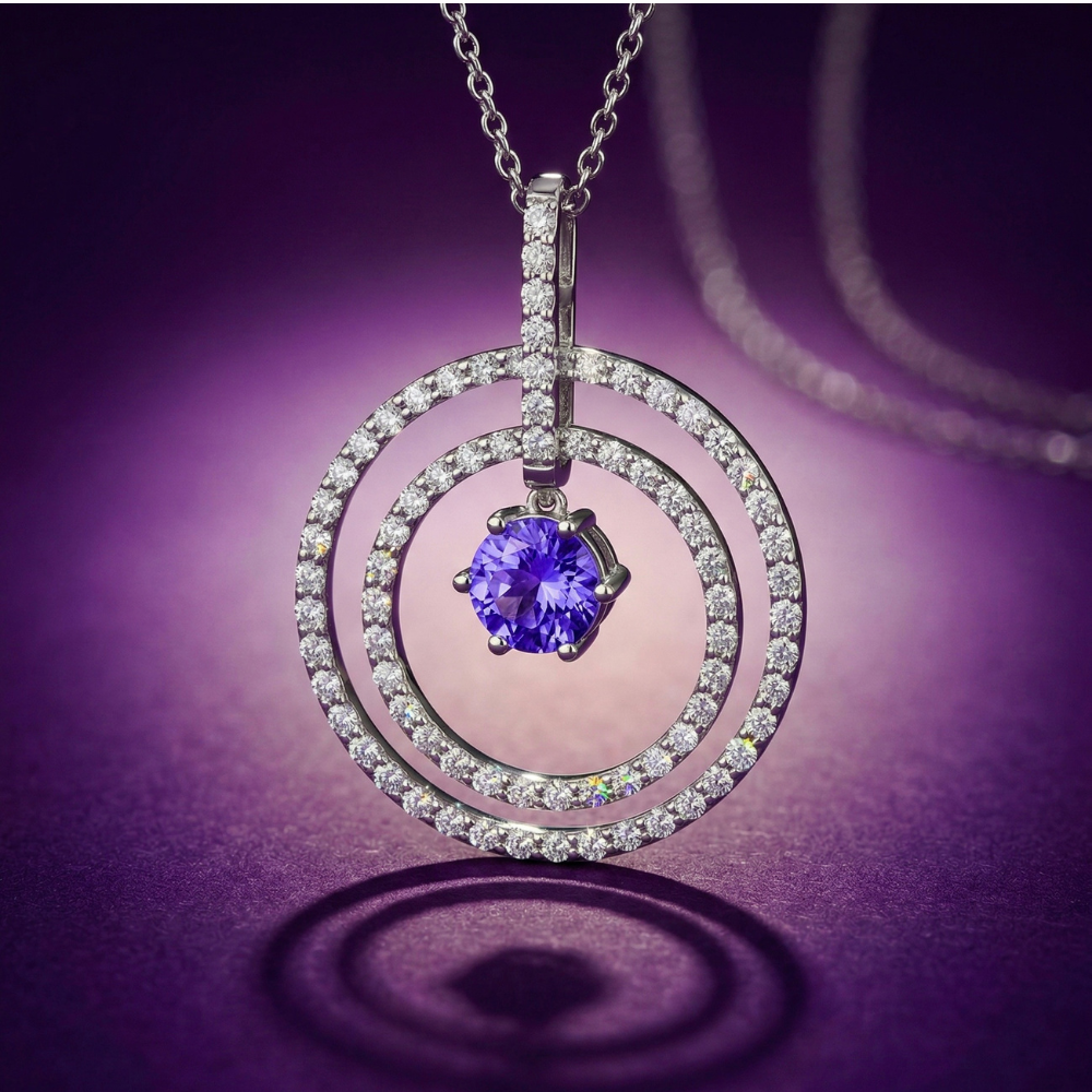 Diamond and Gem Stone Pendant