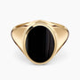 14K Yellow Gold Ring set with an Onyx center Stone