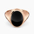 14K Rose Gold Ring set with an Onyx center Stone