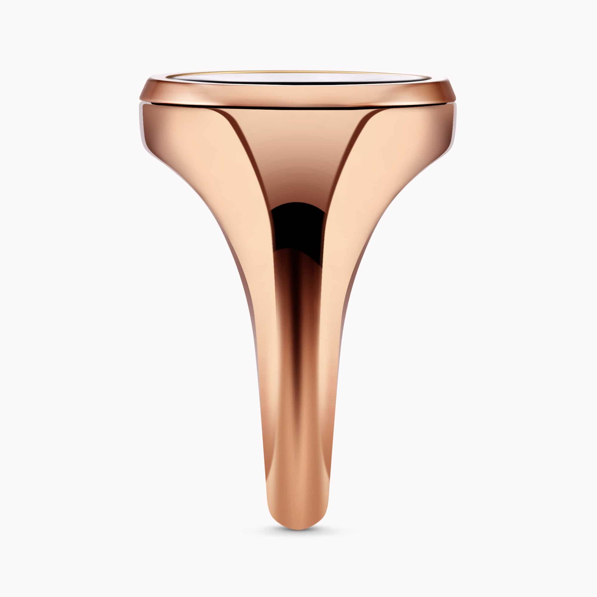 14K Rose Gold Ring set with an Onyx center Stone