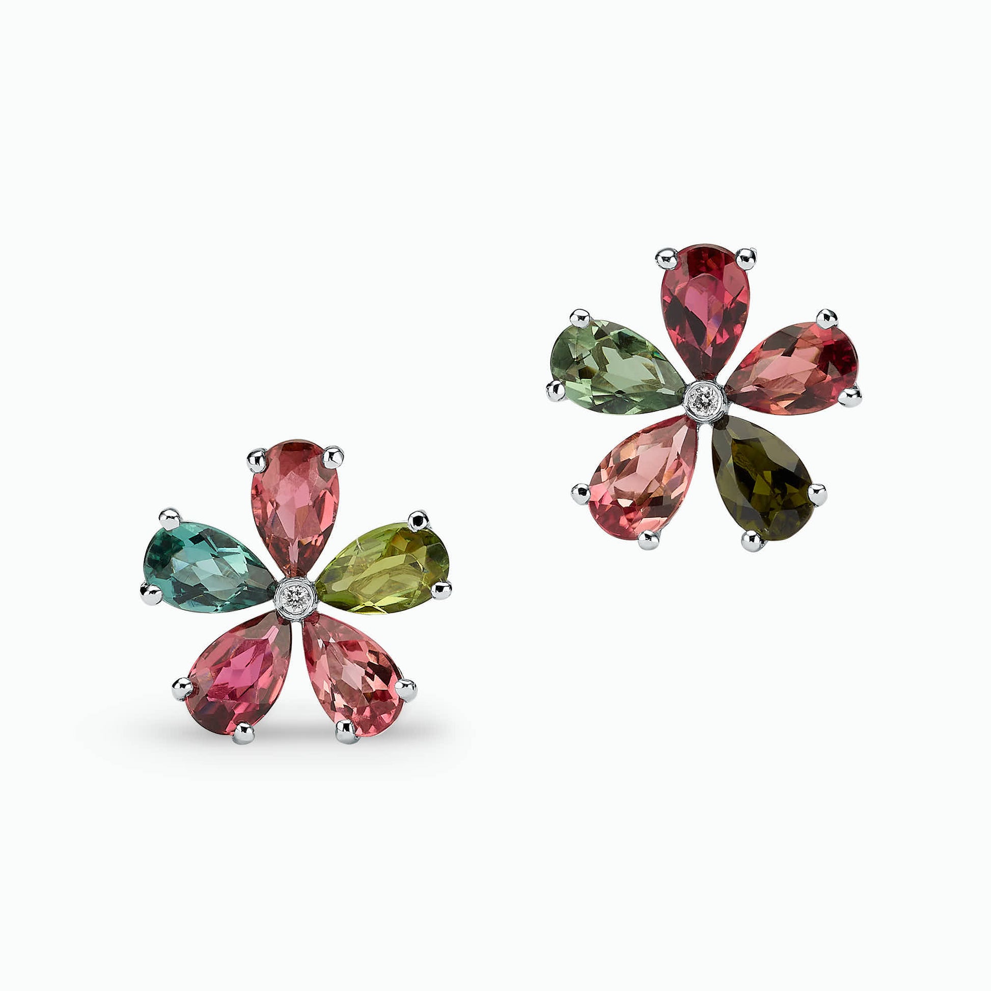 Diamond and Gem Stone Earrings