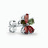 Diamond and Gem Stone Earrings