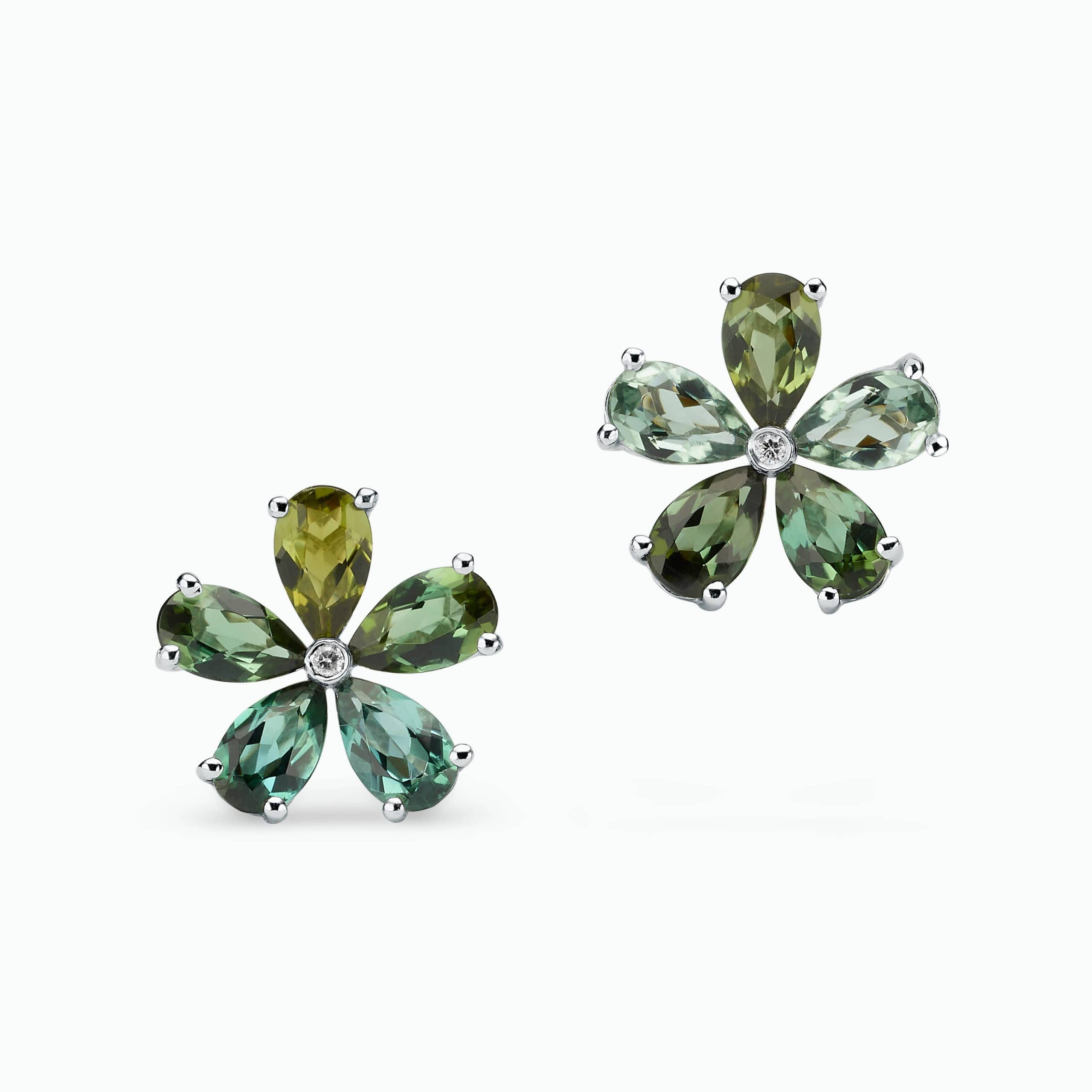 Diamond and Gem Stone Earrings