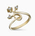 0.18Ct. Diamonds setting in a 14K Yellow Gold Ring