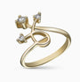 0.18Ct. Diamonds setting in a 14K Yellow Gold Ring