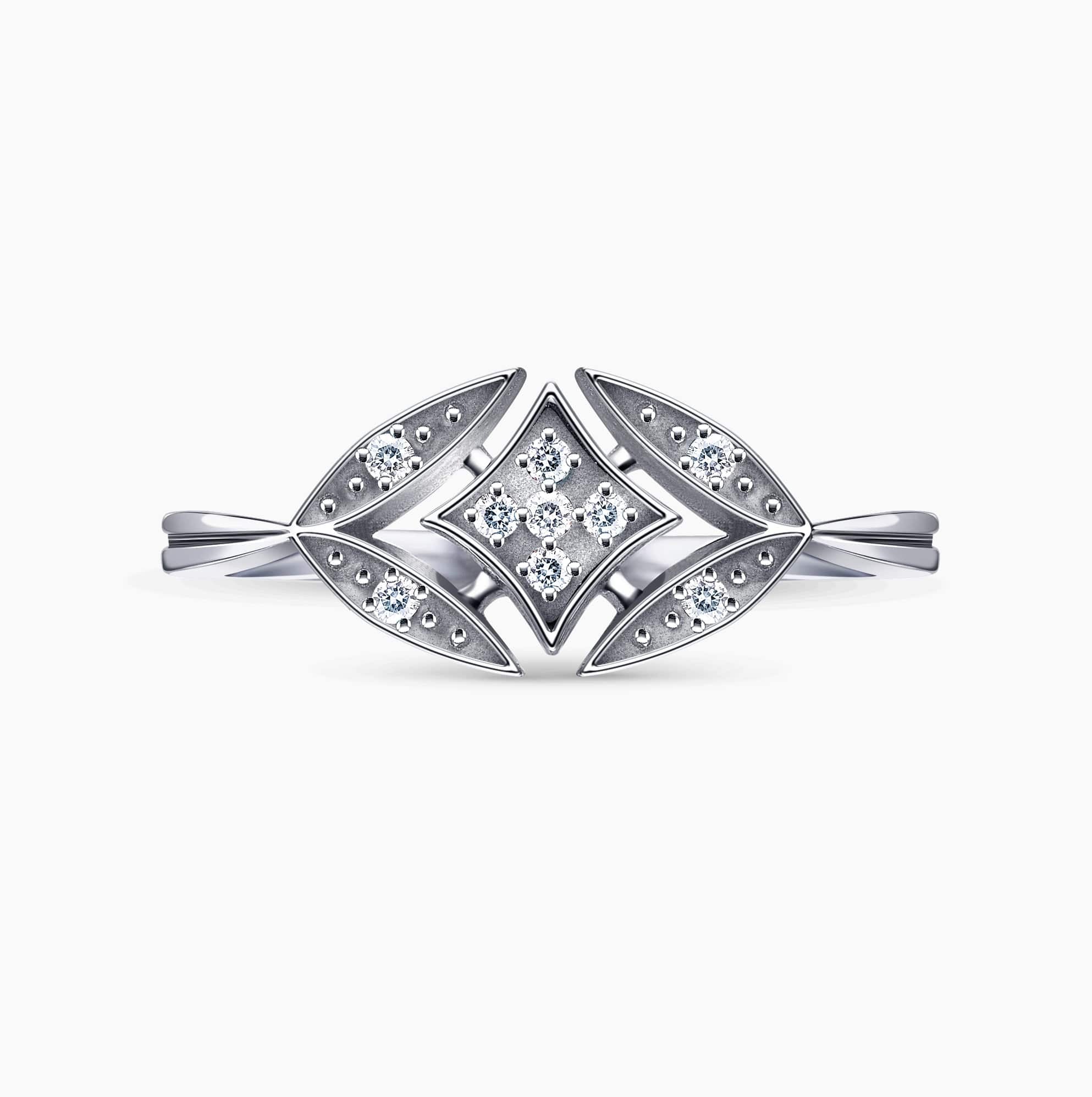 0.07Ct. Diamonds set in a 14K White Gold Ring