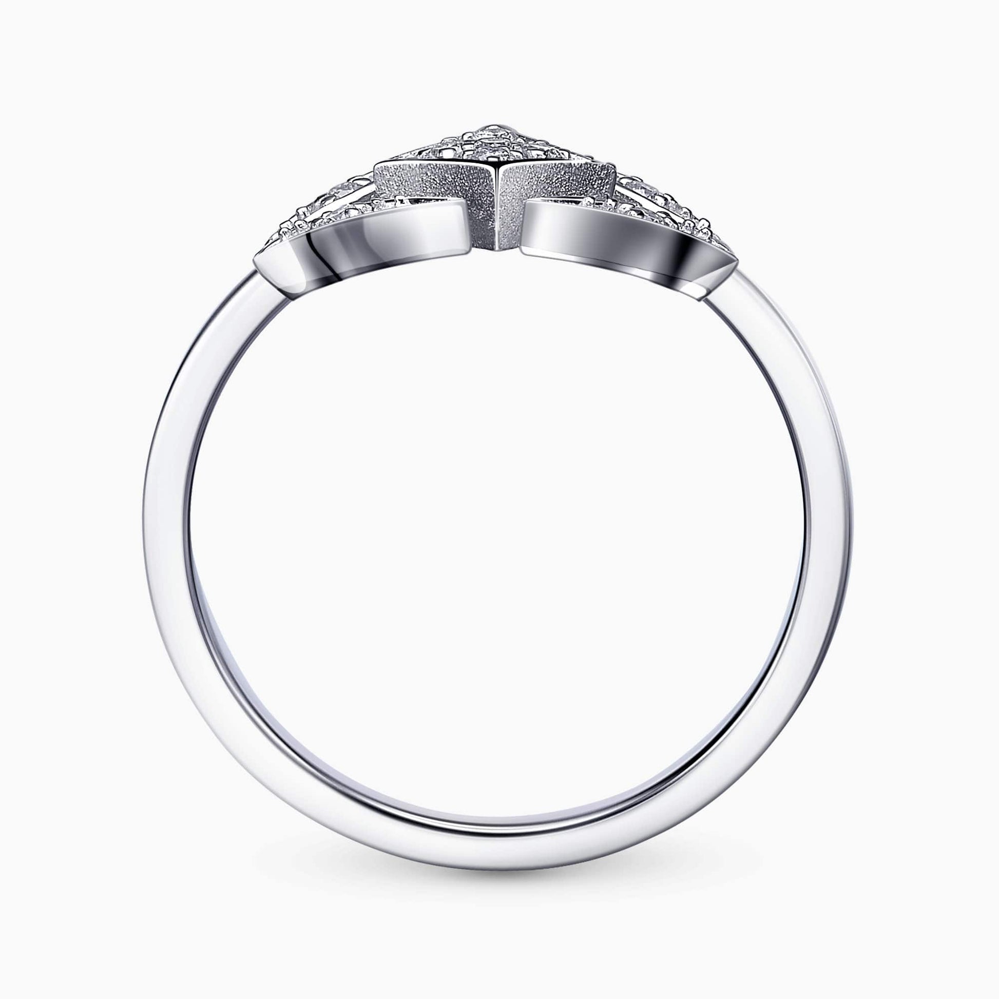 0.07Ct. Diamonds set in a 14K White Gold Ring