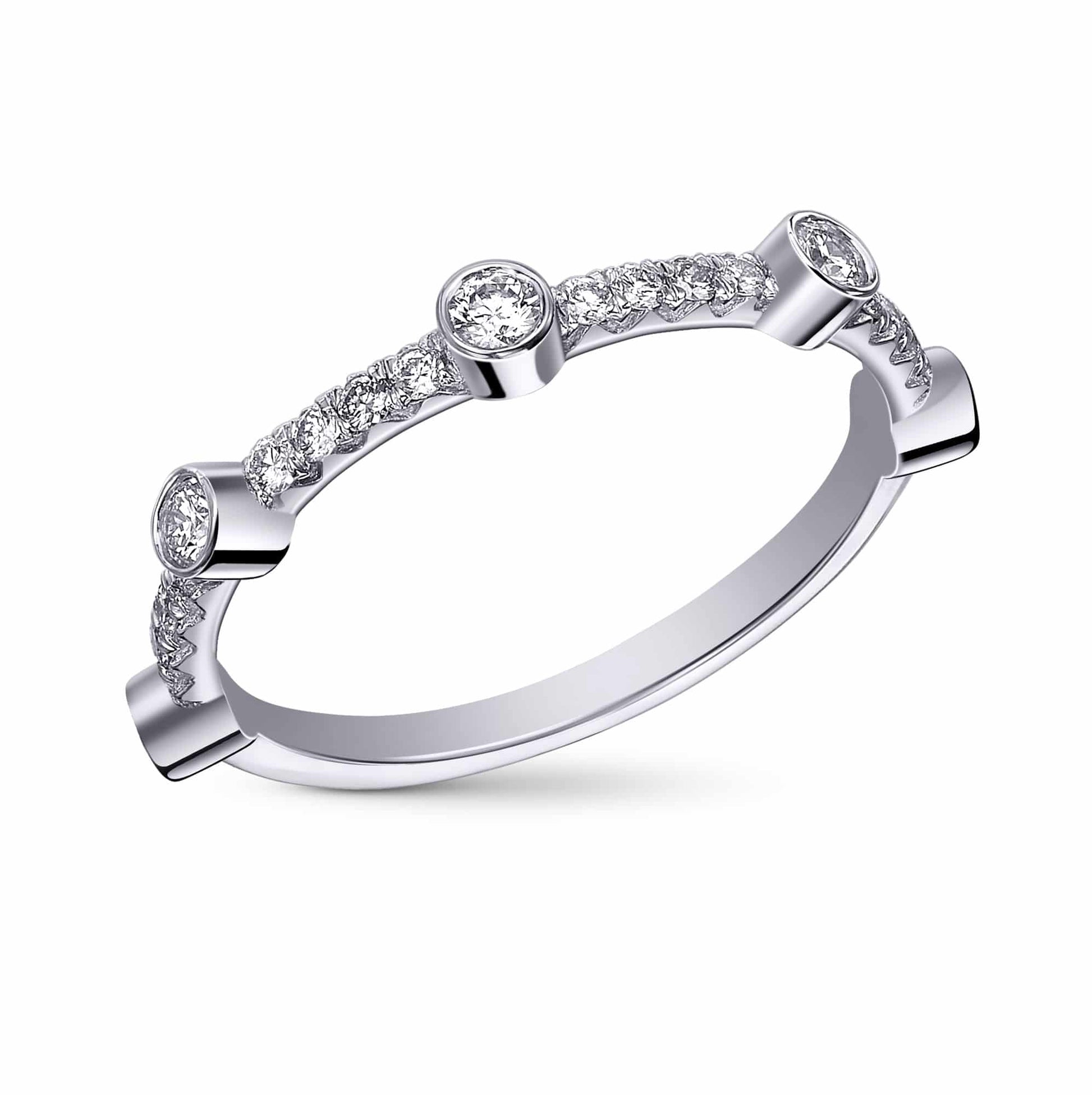 0.35Ct. Diamond setting in a 14K White Gold Ring