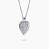 0.25Ct. Diamond in a 14K White Gold Heart Shaped Pendant