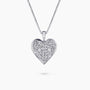 0.25Ct. Diamond in a 14K White Gold Heart Shaped Pendant