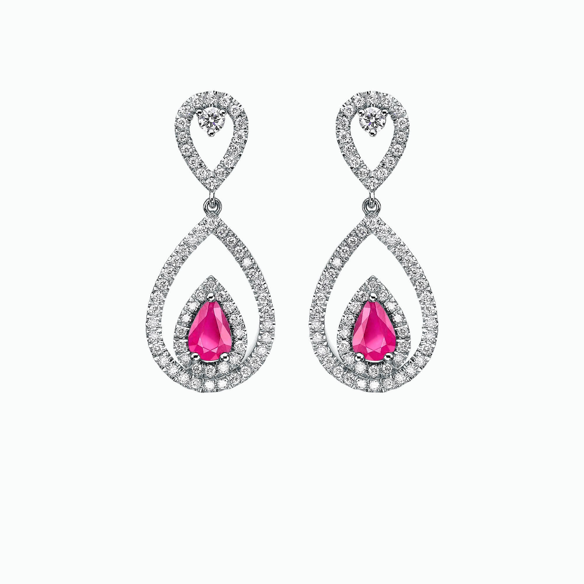 Diamond and Gem Stone Earrings