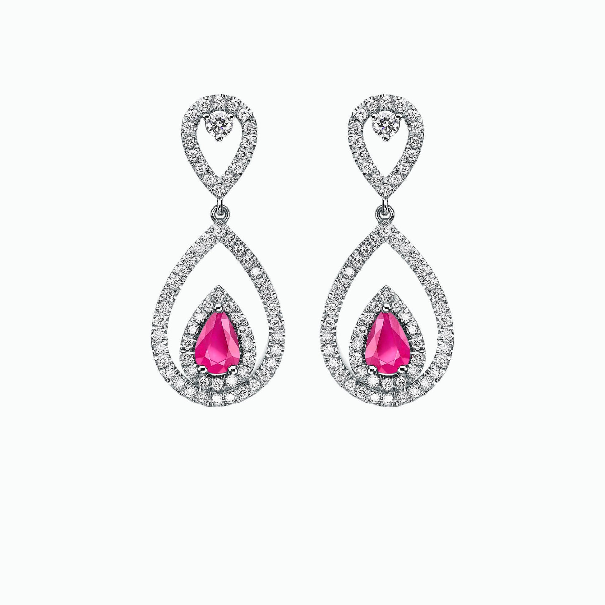 Diamond and Gem Stone Earrings