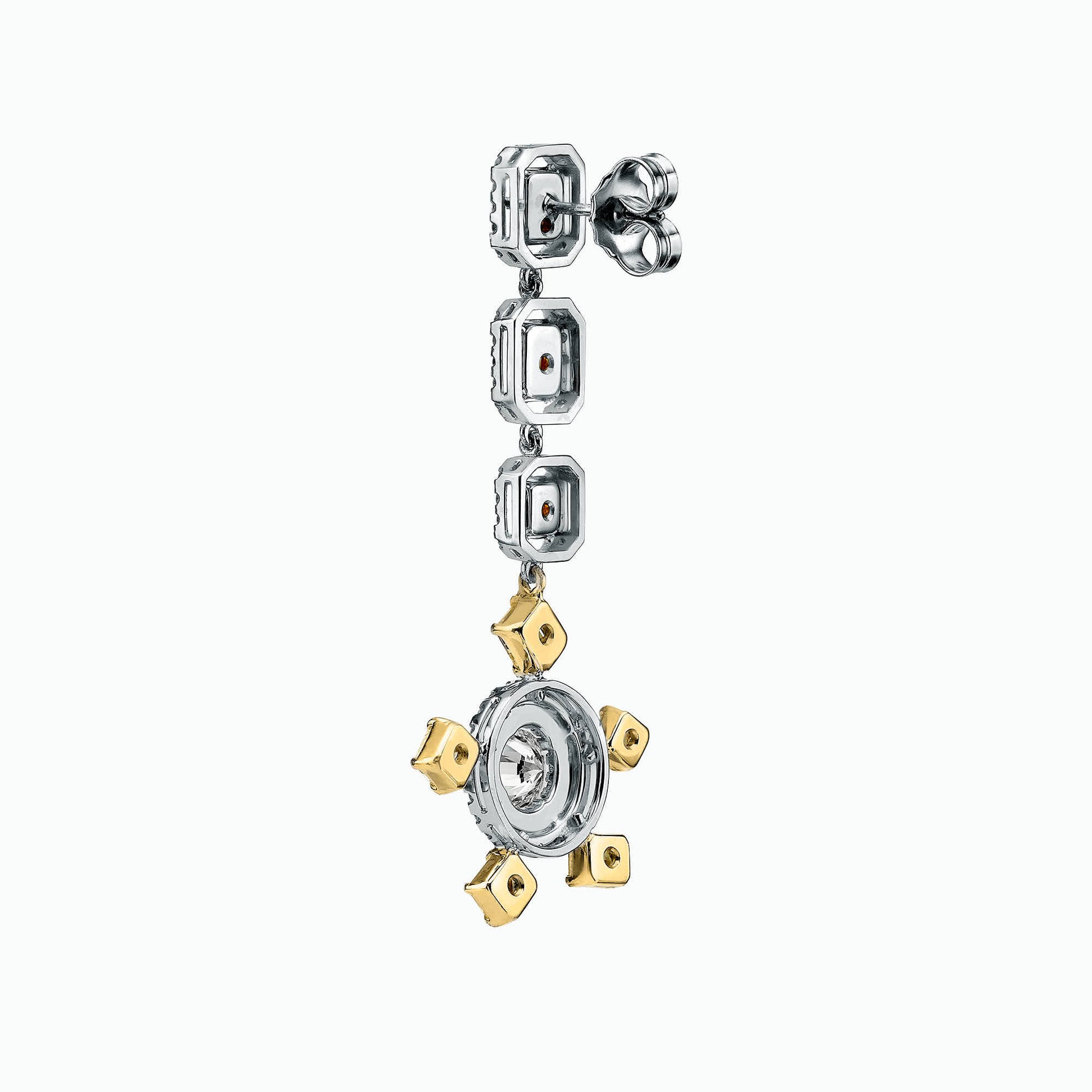 1.00Ct. I VS1 (0.50Ct. each) 2.40Ct. Fancy Yellow Diamonds