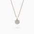 0.56Ct. Diamonds mounted in 14K Yellow Gold Flower Design Pendant