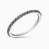 0.23Ct. Black Diamonds in a half Eternity 14K White Gold Ring