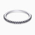 0.23Ct. Black Diamonds in a half Eternity 14K White Gold Ring
