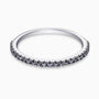 0.23Ct. Black Diamonds in a half Eternity 14K White Gold Ring