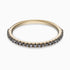 0.23Ct. Black Diamonds in a half Eternity 14K Yellow Gold Ring