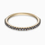 0.23Ct. Black Diamonds in a half Eternity 14K Yellow Gold Ring