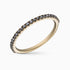 0.23Ct. Black Diamonds in a half Eternity 14K Yellow Gold Ring