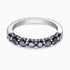 0.57Ct. Black Diamonds in a half Eternity 14K White Gold Ring