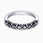0.57Ct. Black Diamonds in a half Eternity 14K White Gold Ring