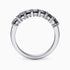 0.57Ct. Black Diamonds in a half Eternity 14K White Gold Ring