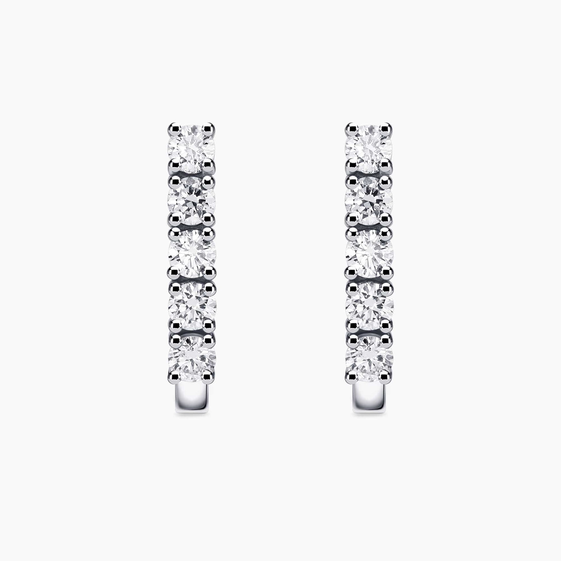0.97Ct. Diamond Earrings mounted in 14K White Gold