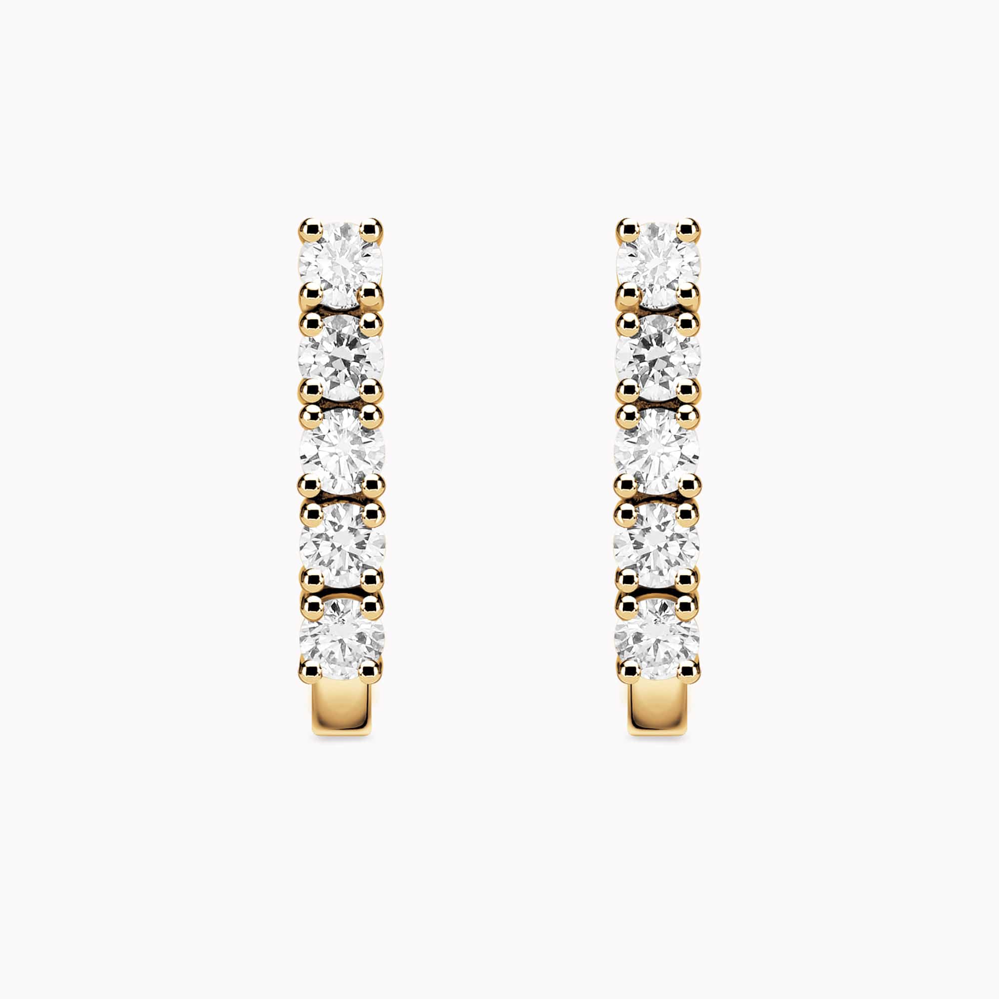 0.95Ct. Diamond Earrings mounted in 14K Yellow Gold