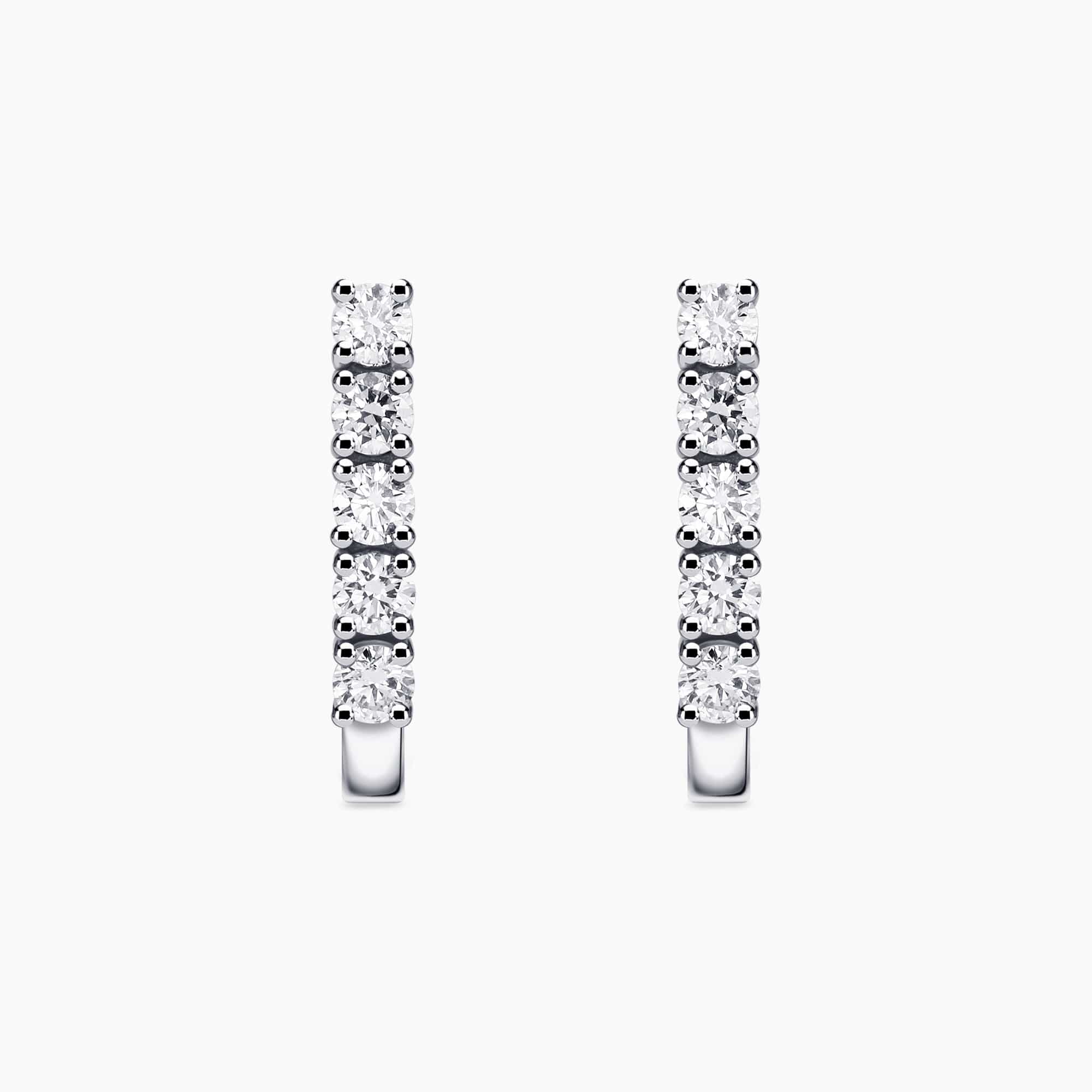 0.46Ct. Diamond Earrings mounted in 14K White Gold