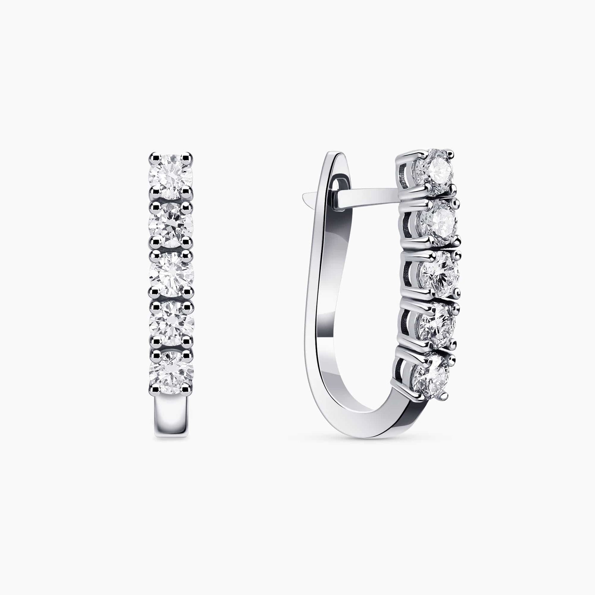 0.46Ct. Diamond Earrings mounted in 14K White Gold