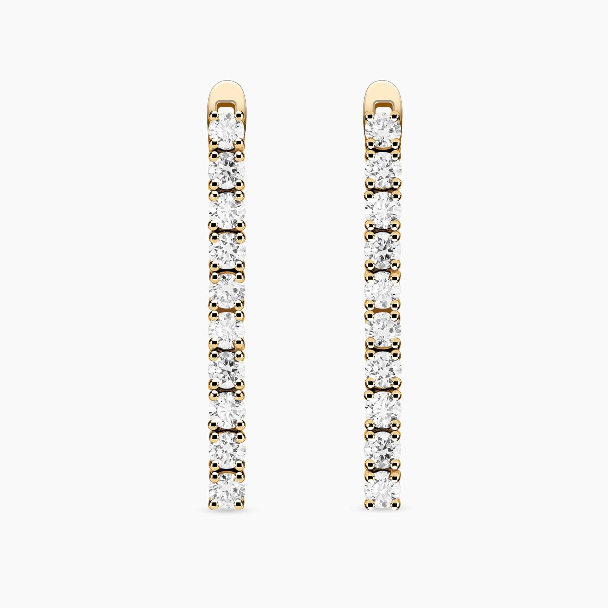1.22Ct. Diamond Earrings mounted in 14K Yellow Gold